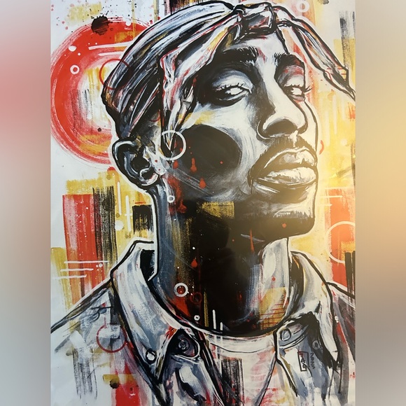 Tupac Art Print NWT 11” x 14” Street Art graffiti art - Picture 2 of 2